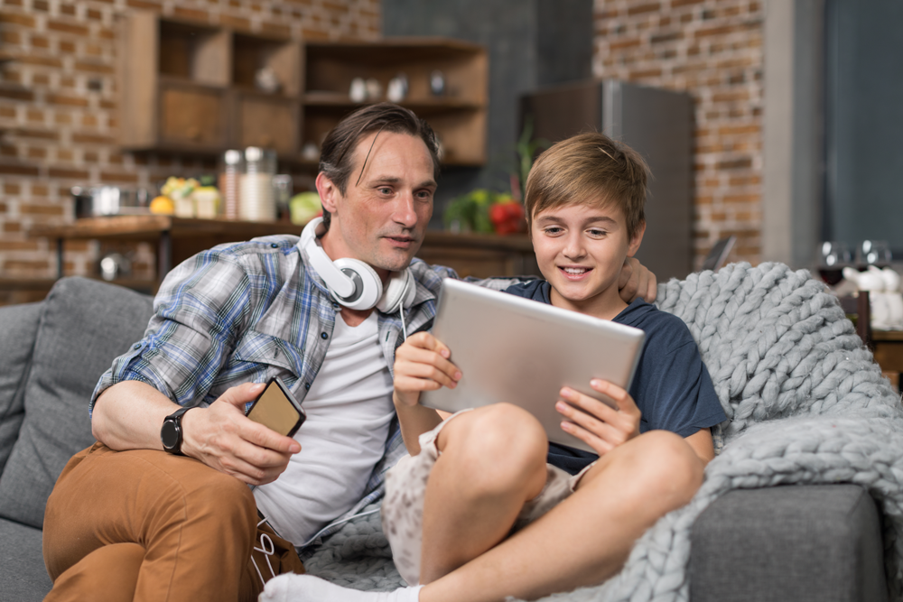 Father and Son Learning Science with LabLearner